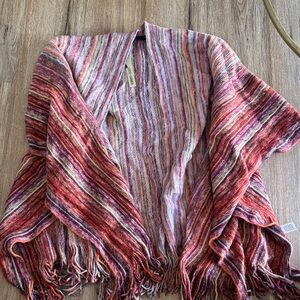 Coco + Carmen Pastel Striped Knit Shawl
